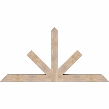 Ekena Millwork Saratoga Smooth Timber Gable Bracket, Douglas Fir, 84"W x 42"H x 5 1/2"D x 5 1/2"F, 12/12 Pitch GBW084X42X0606SAR00SDF